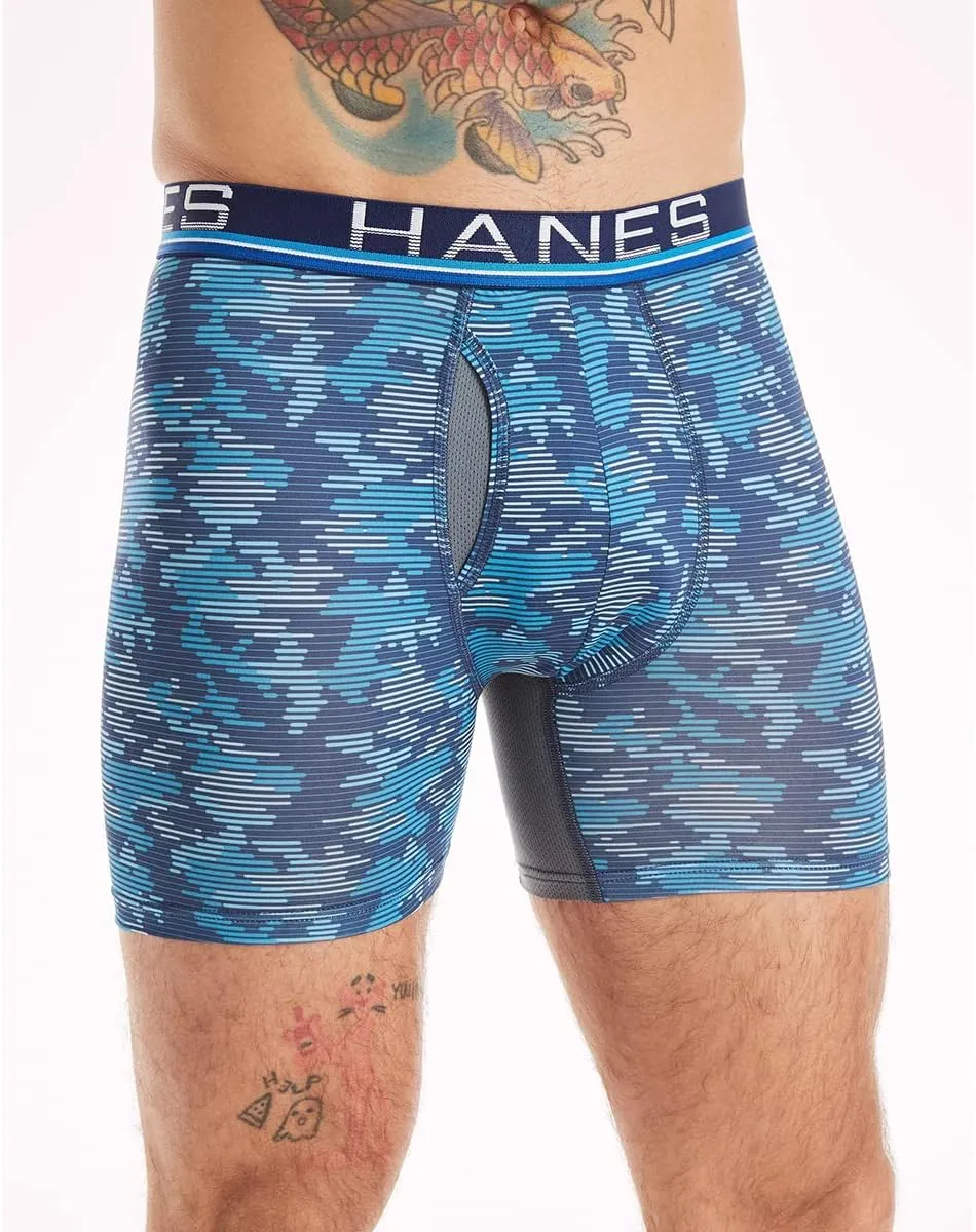 Hanes Ultimate Men's Sport X-Temp Comfort Boxer Briefs, 4-Pack