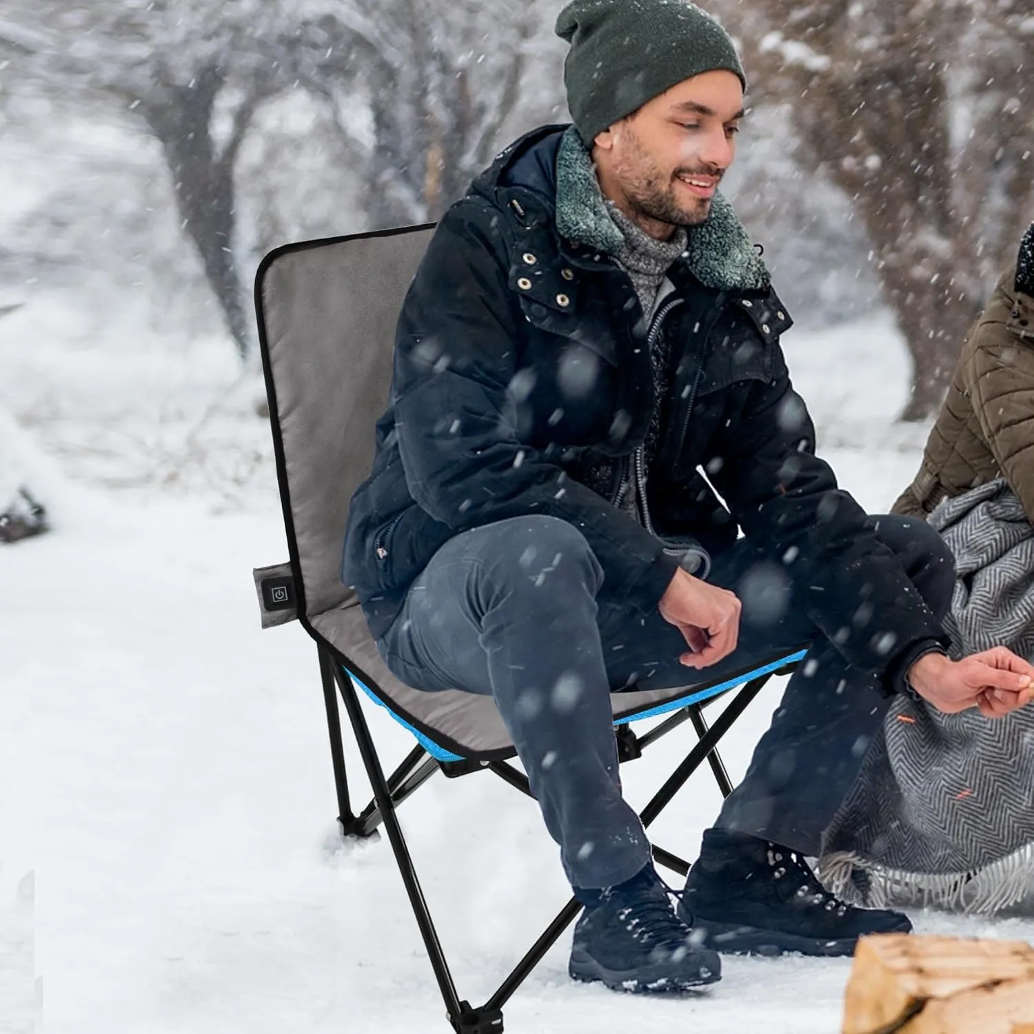 Heated Seat Cushion, Portable Grandstand Seat Cushion, 3-Level Adjustable Heating Cushion, USB Power Supply (Note: No Power Bank), Ideal Choice for Outdoor Sports Fields - Gray