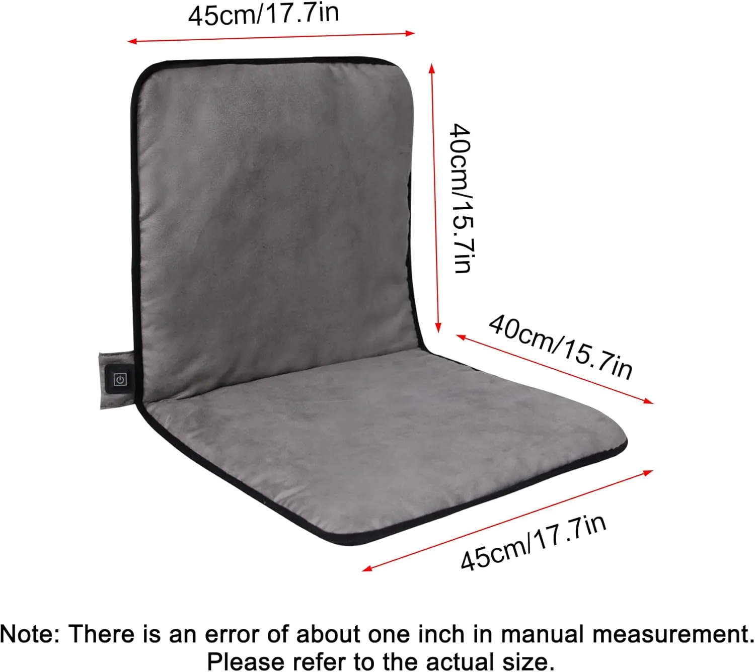 Heated Seat Cushion, Portable Grandstand Seat Cushion, 3-Level Adjustable Heating Cushion, USB Power Supply (Note: No Power Bank), Ideal Choice for Outdoor Sports Fields - Gray