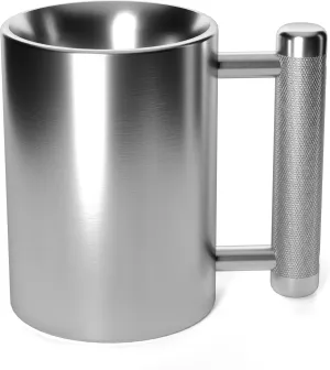 Heavy Mug 18LB 10 oz - Stainless Steel Cup | Durable Weightlifting Plate Design | Gym, Workout, and Coffee Enthusiast Gift | BPA-Free Sports Bottle
