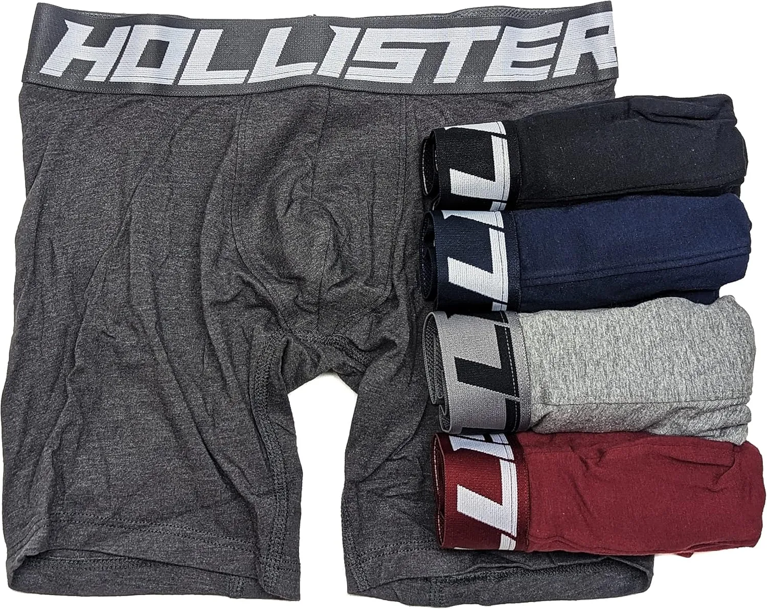 Hollister California Men's Epic Flex Longer-Length Trunk/Boxer brief (Pack) (7" Inseam)