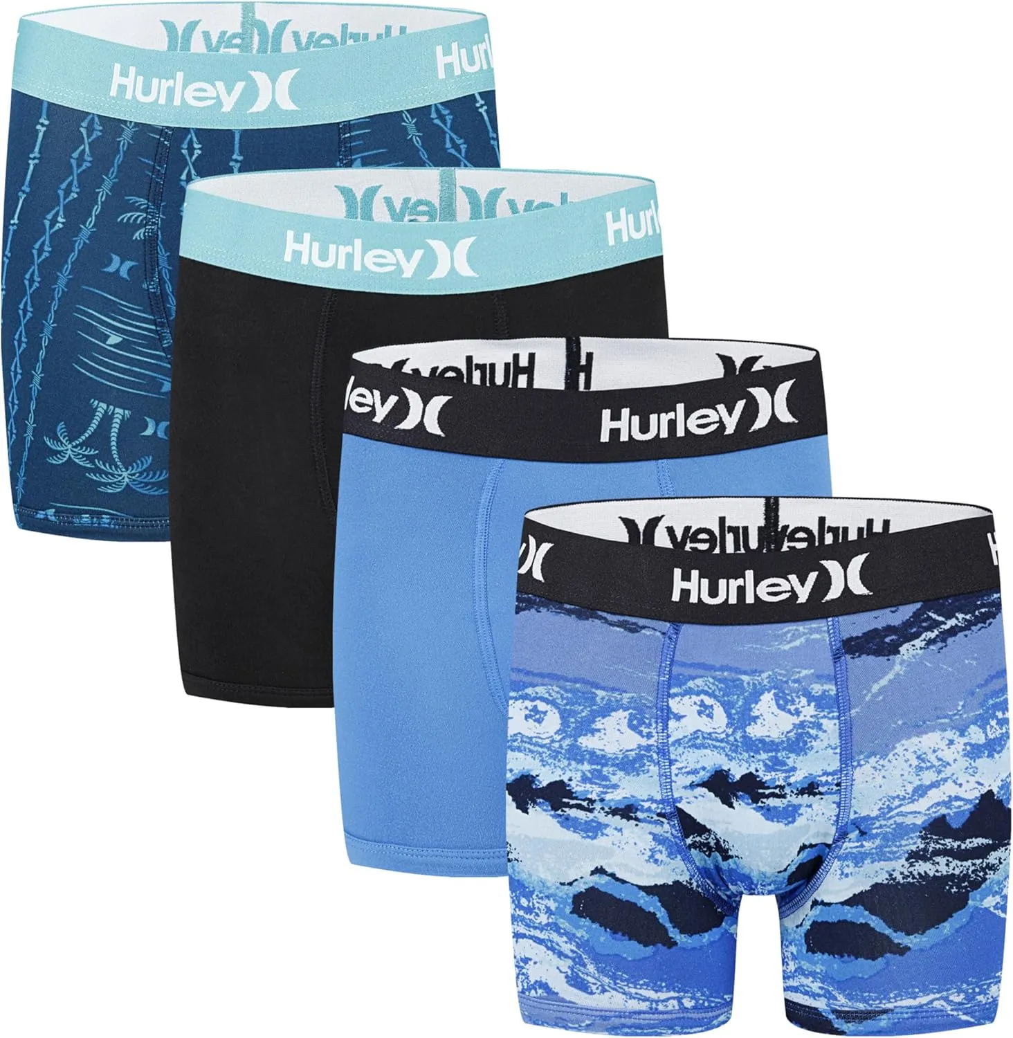 Hurley Boys' Performance Boxer Briefs (4-Pack)