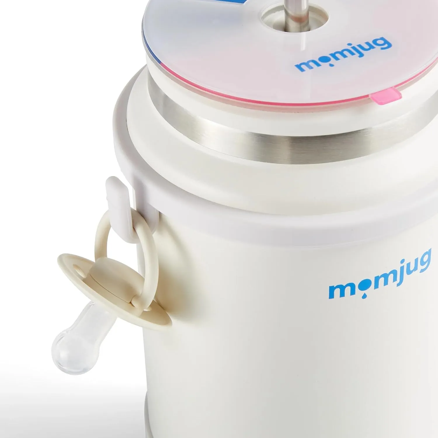 Hydration Water Bottle for Moms 50oz (Without Indicator, White)