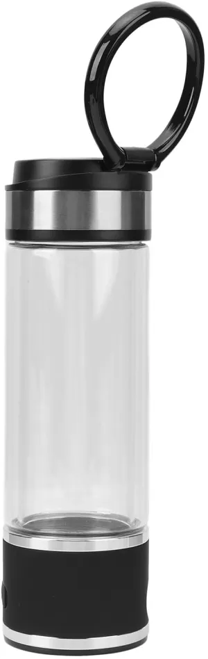 Hydrogen Water Bottle, 350ml Rechargeable Hydrogen Water Generator Bottle Up to 1000ppb Portable Hydrogen Water Cup with One Key Running