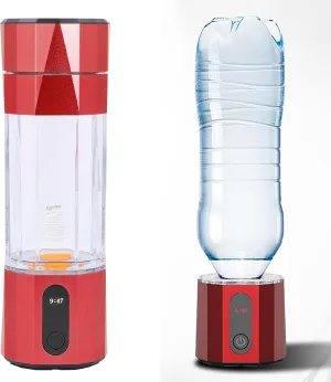 Hydrogen Water Bottle 6000 to 8000 PPB 208ml Advanced Electrolysis Technology for Office Travel Exercise (#2)(Red)