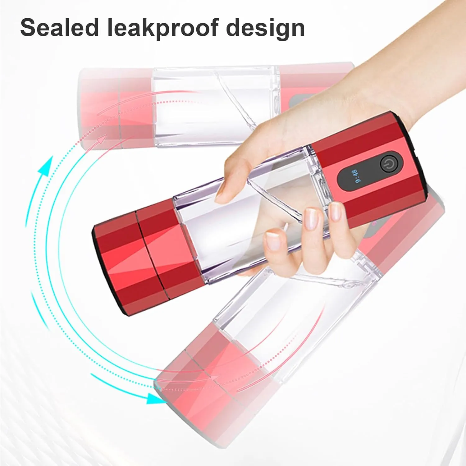 Hydrogen Water Bottle 6000 to 8000 PPB 208ml Advanced Electrolysis Technology for Office Travel Exercise (#2)(Red)