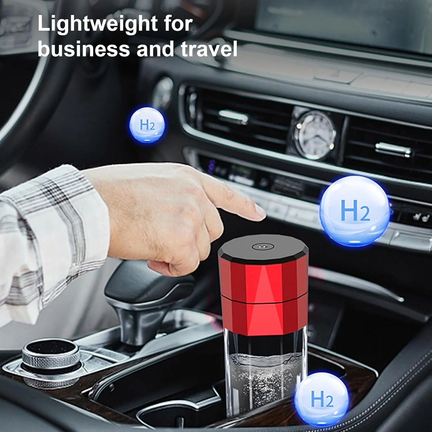 Hydrogen Water Bottle 6000 to 8000 PPB 208ml Advanced Electrolysis Technology for Office Travel Exercise (#2)(Red)