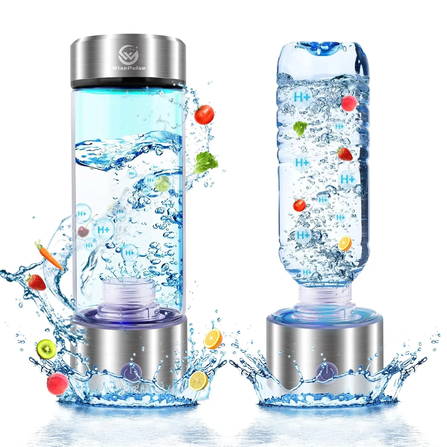 Hydrogen Water Bottle Generator, 2025 New Portable Hydrogen Water Bottle - SPE PEM Tech, 3Min 2200 PPB Rechargeable Hydrogen Water, 14OZ Hydrogen Water Machine, UL Certified for Outdoor, Office