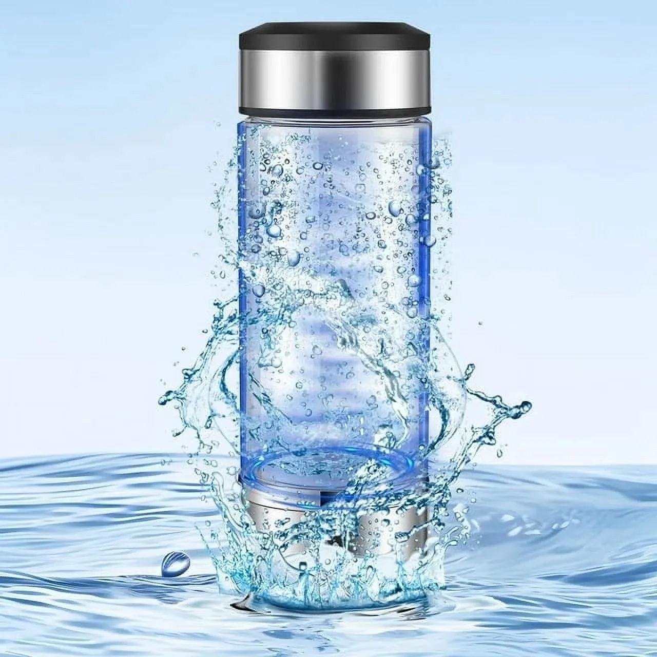 Hydrogen Water Bottle Generator - 3 Min SPE PEM Tech, 2025 Model, 420ML Portable Hydro Water Bottle Machine for Travel, Wellness & Recovery, Ideal for Kids, Men & Women