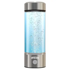 Hydrogen Water Bottle Generator - 3 Min SPE PEM Tech, 2025 Model, 420ML Portable Hydrogen Water Machine for Travel, Wellness & Recovery, Ideal for Kids, Men & Women (Silver)