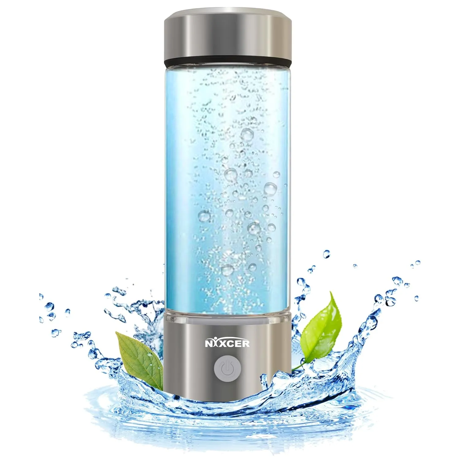 Hydrogen Water Bottle Generator - 3 Min SPE PEM Tech, 2025 Model, 420ML Portable Hydrogen Water Machine for Travel, Wellness & Recovery, Ideal for Kids, Men & Women (Silver)