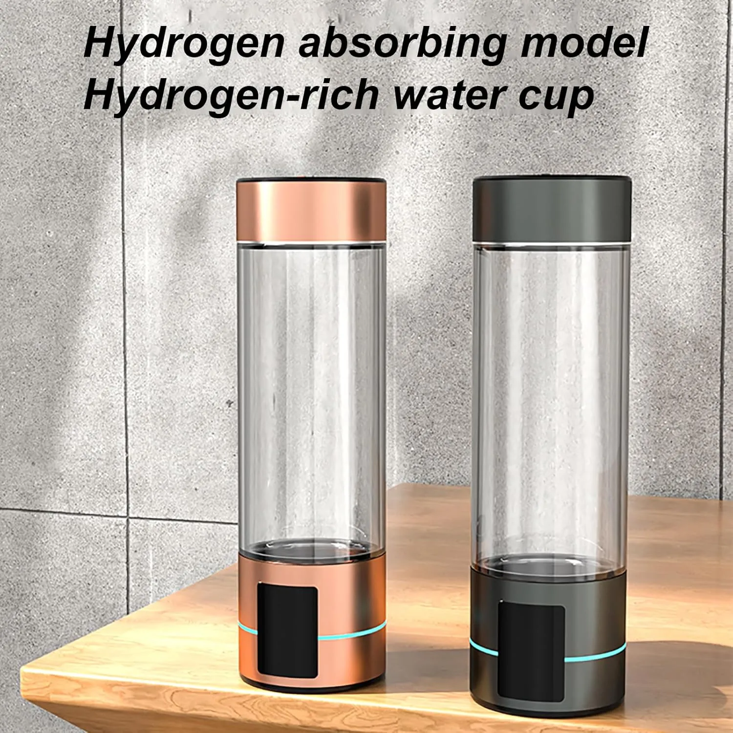 Hydrogen Water Bottle Generator, Hydrogen Rich Water Cup, Hydrogen Content Up to 2500-3000PPB, Hydrogen Water Ionizer Machine with SPE/PEM Technology