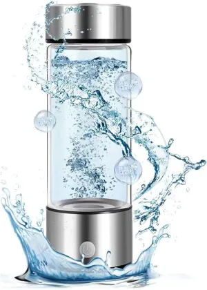 Hydrogen Water Bottle Generator, Portable Hydrogenated Water Bottle with SPE PEM Technology, 420ml Hydrogen Water Ionizer Machine Rechargeable for Travel Gift for Friends/Women/Men