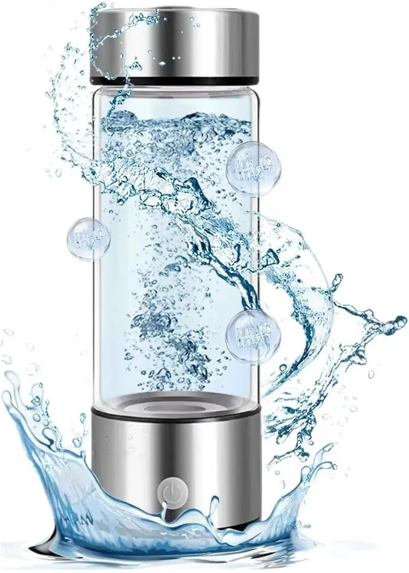 Hydrogen Water Bottle Generator, Portable Hydrogenated Water Bottle with SPE PEM Technology, 420ml Hydrogen Water Ionizer Machine Rechargeable for Travel Gift for Friends/Women/Men