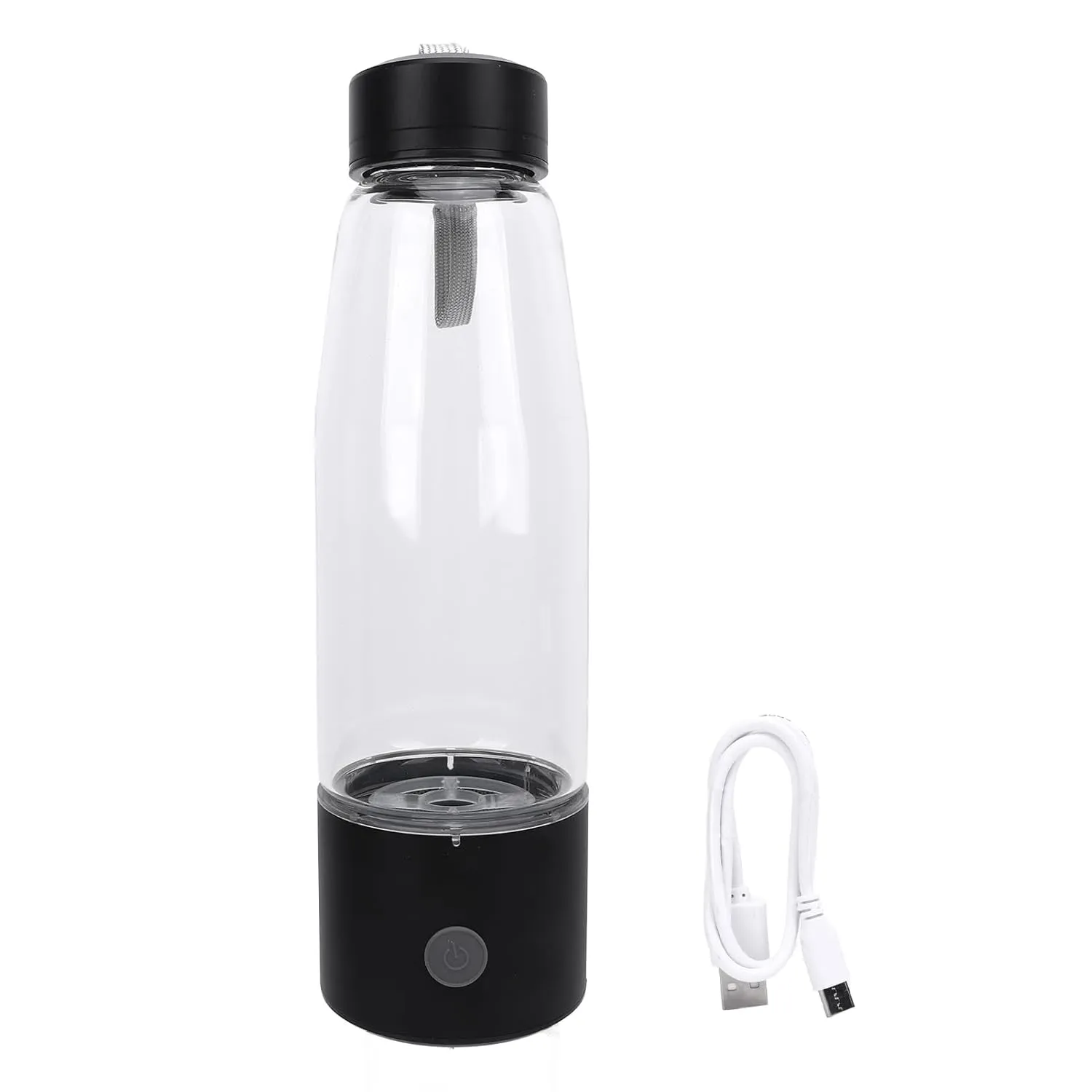 Hydrogen Water Bottle Portable Glass ionizer Generator 460ML Capacity Over 2300PPB SPE Technology Rechargeable Non Slip Silicone Pad for Sports Picnics Family Gatherings Travel