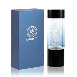 Hydrogen Water Generator Bottle - 4500ppb in 10 Min - SPE/PEM Tech - 5 - Day Battery (27 Uses) - German LFGB & US FDA - Food - Grade PC, BPA - Free - 2 - Year Replace - Only Warranty (Black)