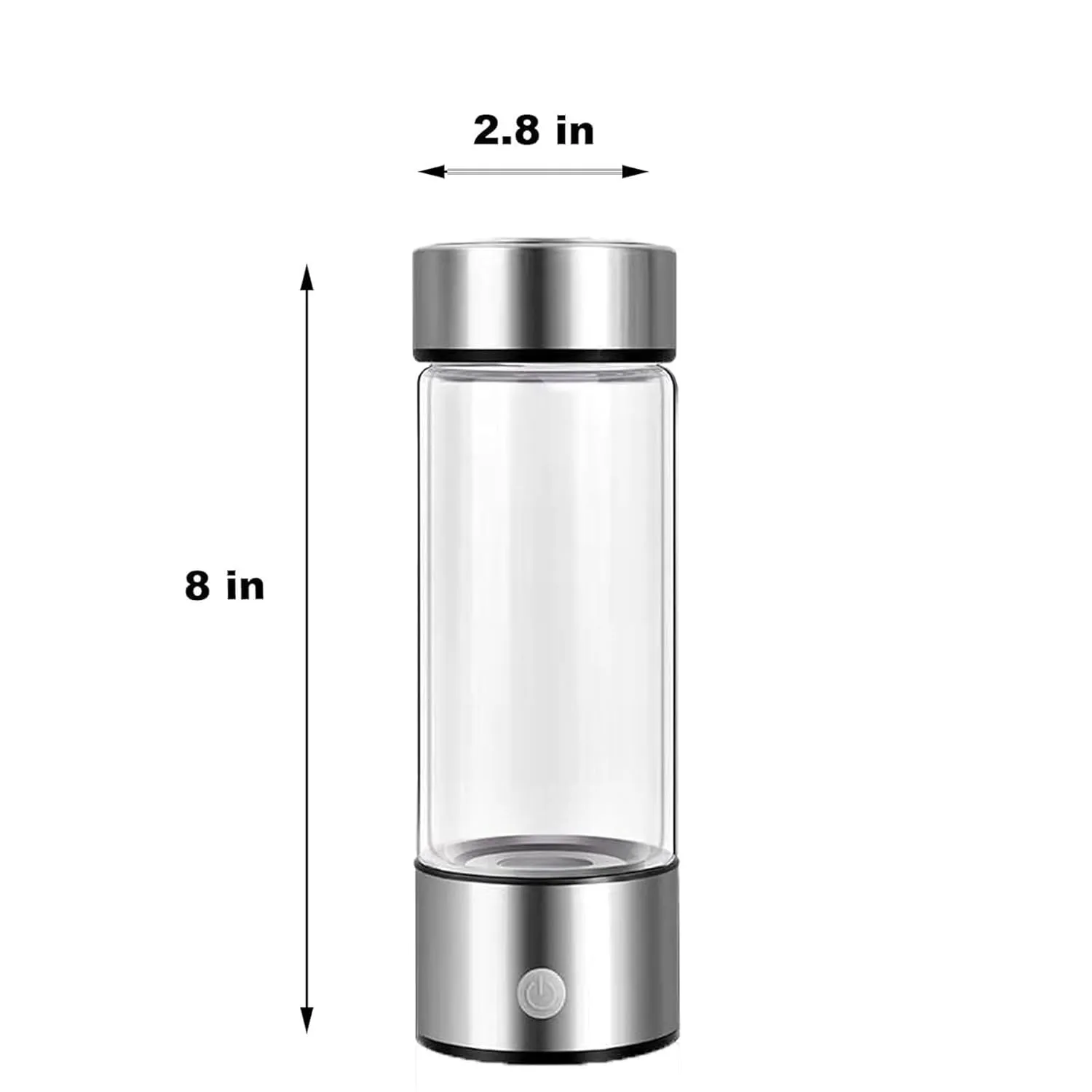 Hydrogen Water Machine, Hydrogen Water Bottle, Portable Hydrogen Water Generator, Hydrogen Water Generator Bottle, Hydrogen Rich Water Glass Health Cup for Home Travel(A), Size