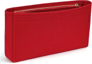 HyFanStr Small Purse Organizer with Zipper, Felt Insert Bag Organizer Handbag Tote Liner Pouch for Women