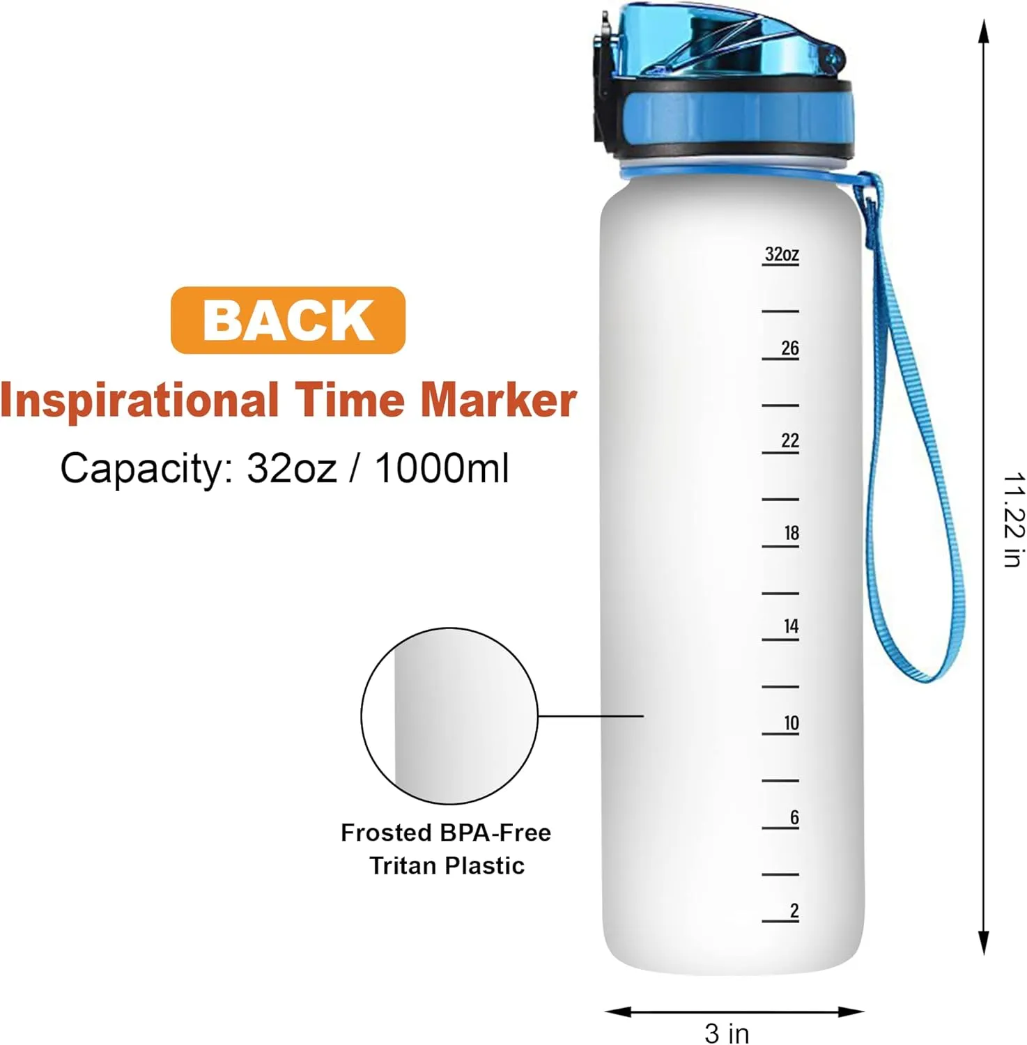 Hyturtle Personalized Juneteenth Free-ish Since 1985 African American 32oz Liter Motivational Water Bottle, Customized Name With Time Marker, Gifts For Black Women Men On Juneteenth Independence Day