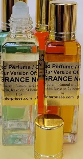 HYWD Enterprises Perfume Oil Comparable to ROSE WATER & VANILLA for women, Fragrance Rendition, Eau de Parfum, 1 oz. (30ml) Tall Glass Roll on