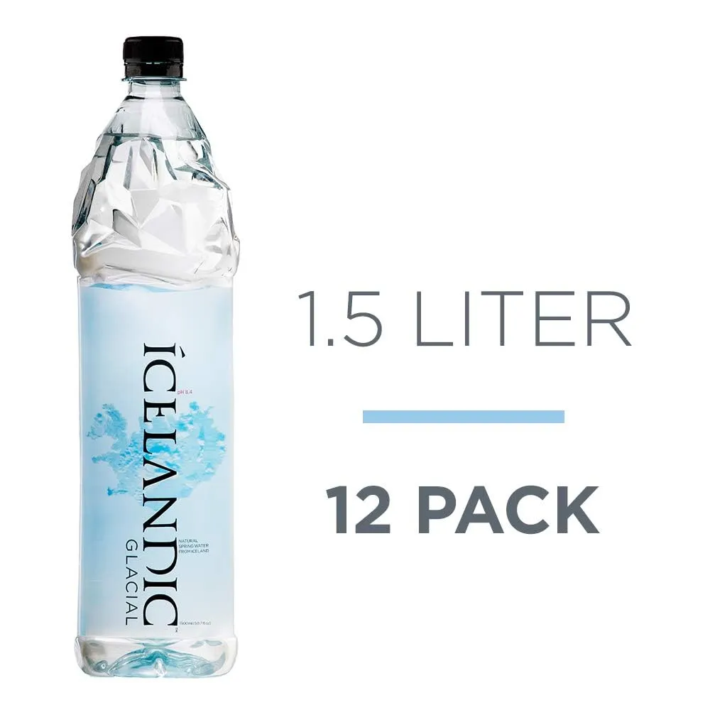 Icelandic Glacial Natural Spring Alkaline Water, 50.7 Fl Oz (Pack of 12)