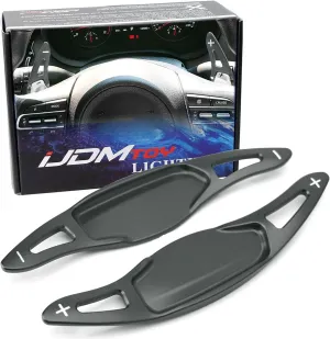 iJDMTOY Sports Gun Metal Grey CNC Billet Aluminum Large Paddle Extensions Compatible with 2018-up Kia Stinger (CK)