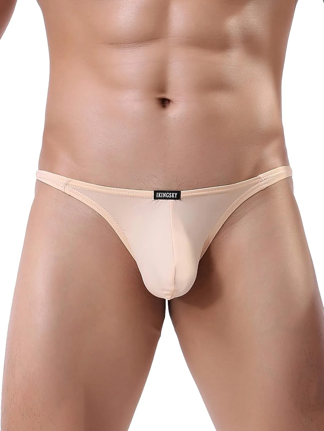 IKINGSKY Men's Sexy Pouch G-String Underwear Sexy Low Rise Bulge Thong Underwear