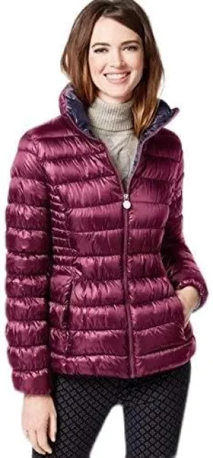 INC International Concepts Women's Packable Puffer Coat Peony/Marine
