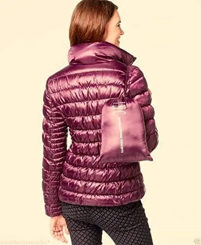 INC International Concepts Women's Packable Puffer Coat Peony/Marine