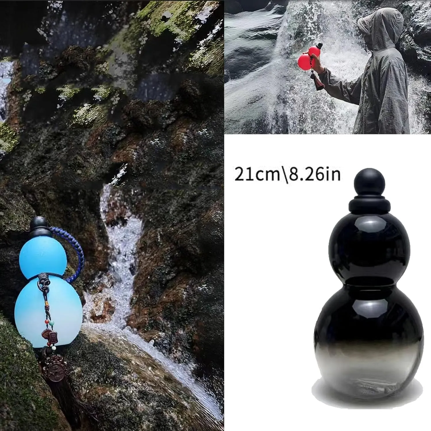 Insalion 800ml Gourd Sports Water Bottle, Travel Gourd Bottle