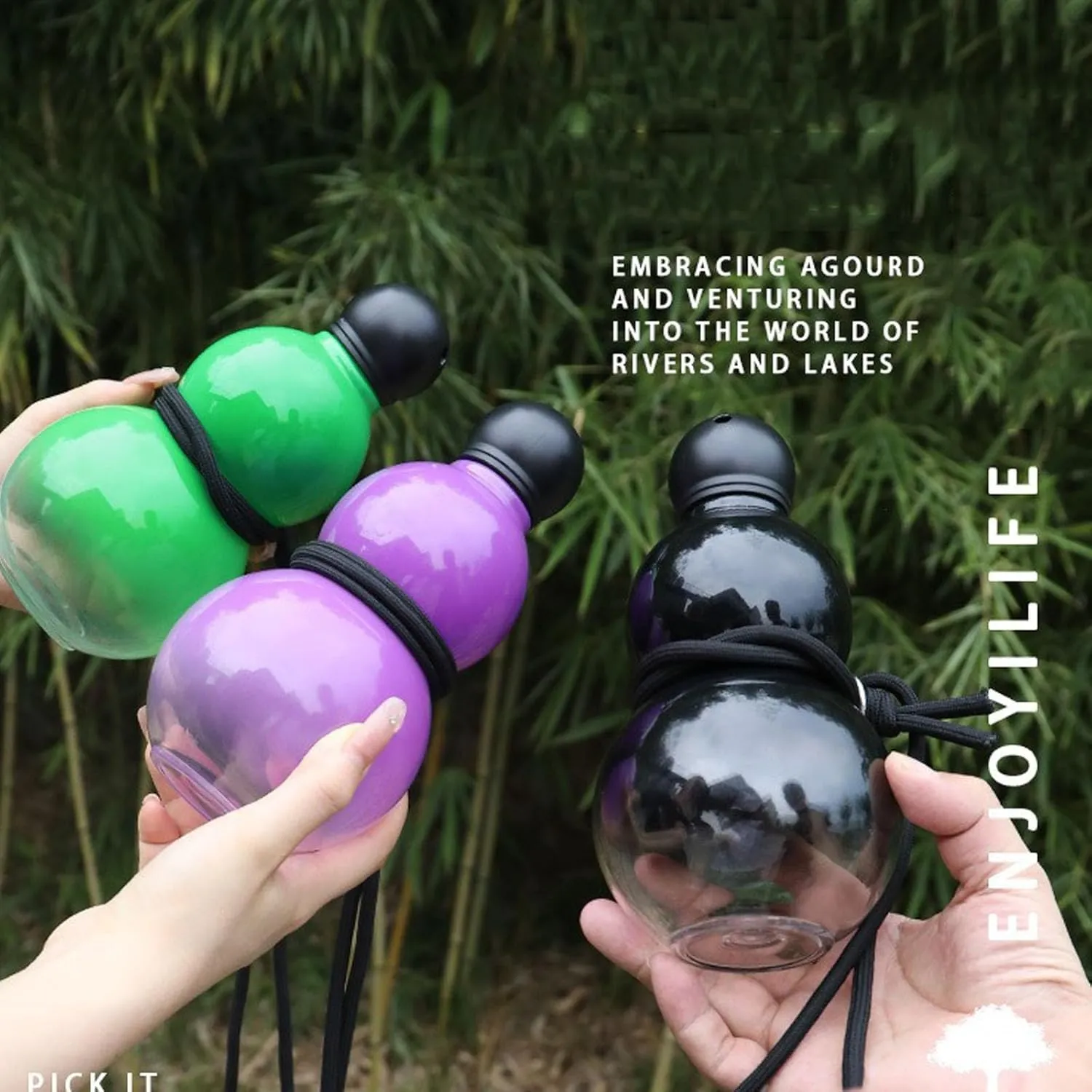 Insalion 800ml Gourd Sports Water Bottle, Travel Gourd Bottle