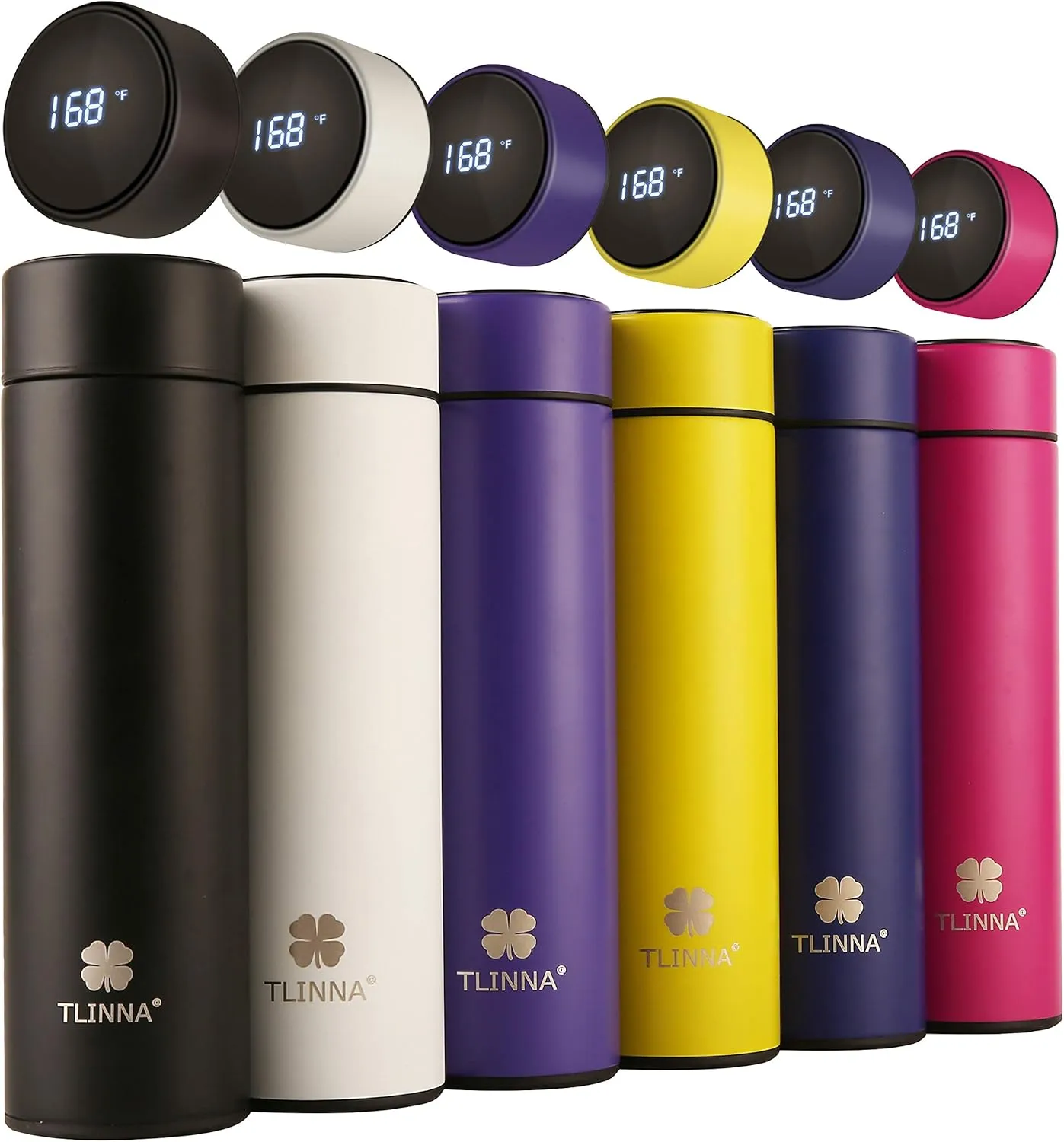 Insulated bottle,Coffee bottle,Tea Infuser Bottle,Smart Sports Water Bottle with LED Temperature Display,Double Wall Vacuum Insulated Water Bottle, Stay Hot for 24 Hrs,Cold for 24 Hrs (Black)