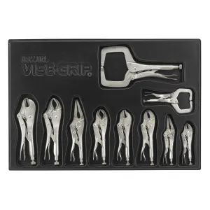 IRWIN 1078TRAY VISE-GRIP Locking Pliers Set with Tray, 10-Piece