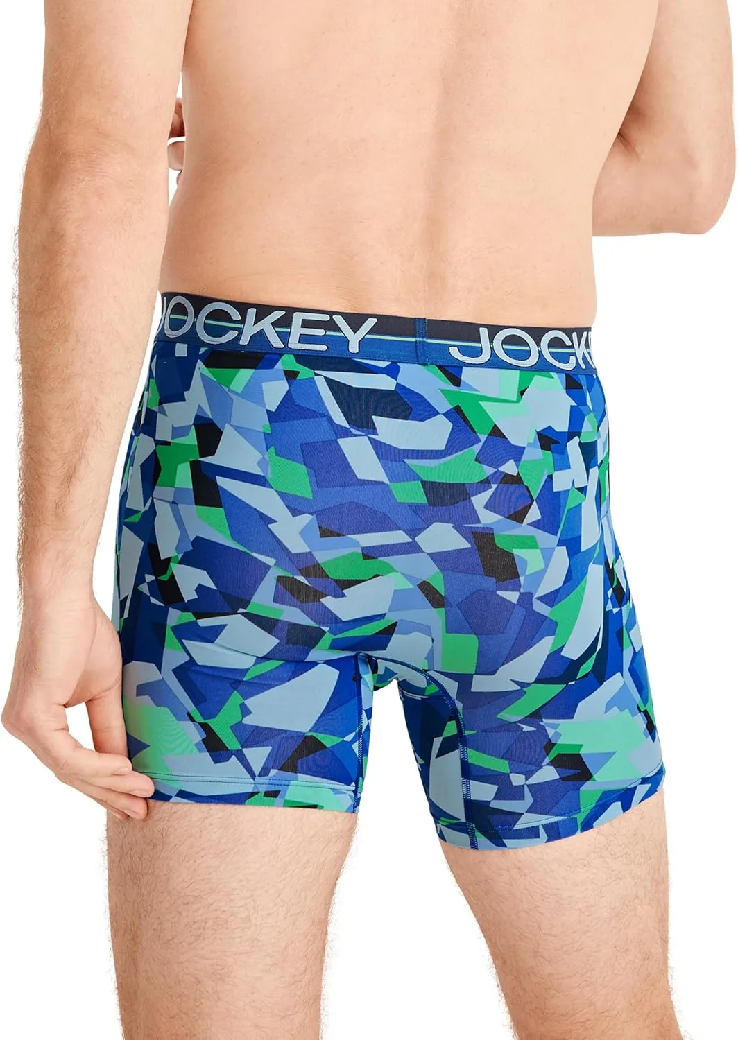Jockey Men's Infinite Cool Microfiber Stretch 6" Boxer Brief - 3 Pack
