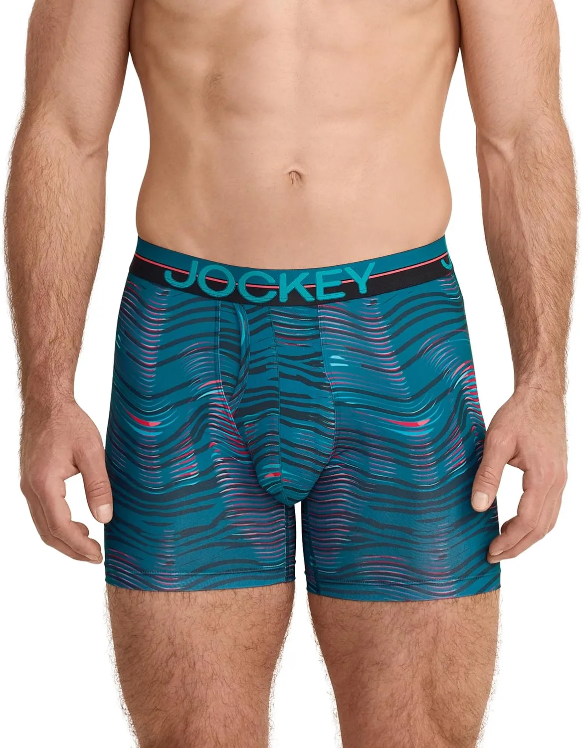 Jockey Men's Infinite Cool Microfiber Stretch 6" Boxer Brief - 3 Pack