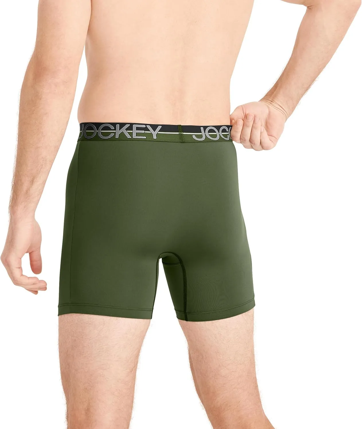 Jockey Men's Infinite Cool Microfiber Stretch 6" Boxer Brief - 3 Pack