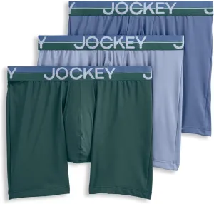 Jockey Men's Infinite Cool Microfiber Stretch 6" Boxer Brief - 3 Pack