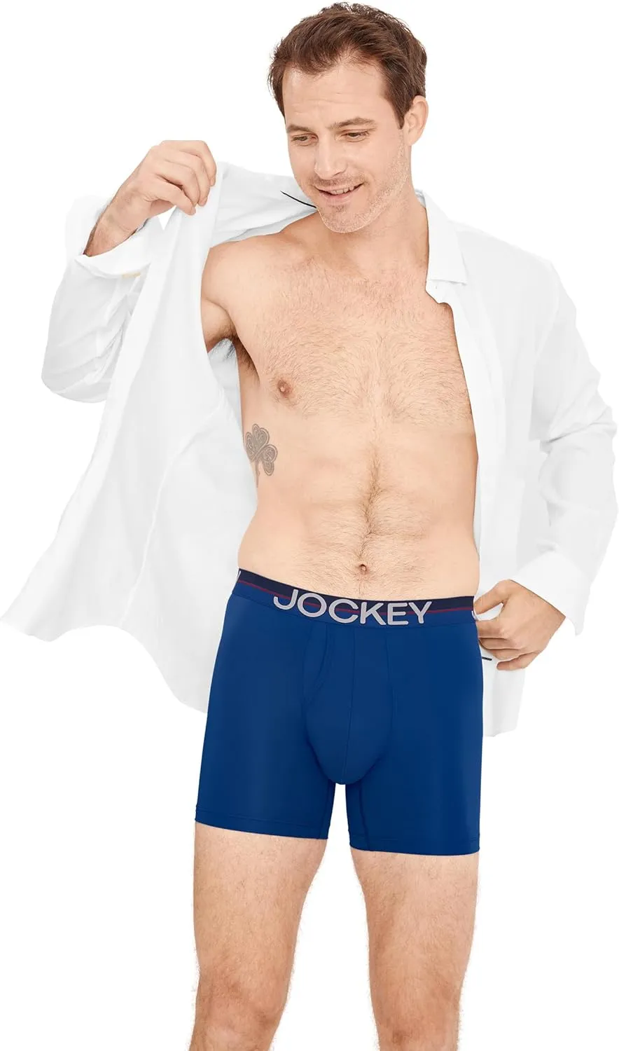 Jockey Men's Infinite Cool Microfiber Stretch 6" Boxer Brief - 3 Pack