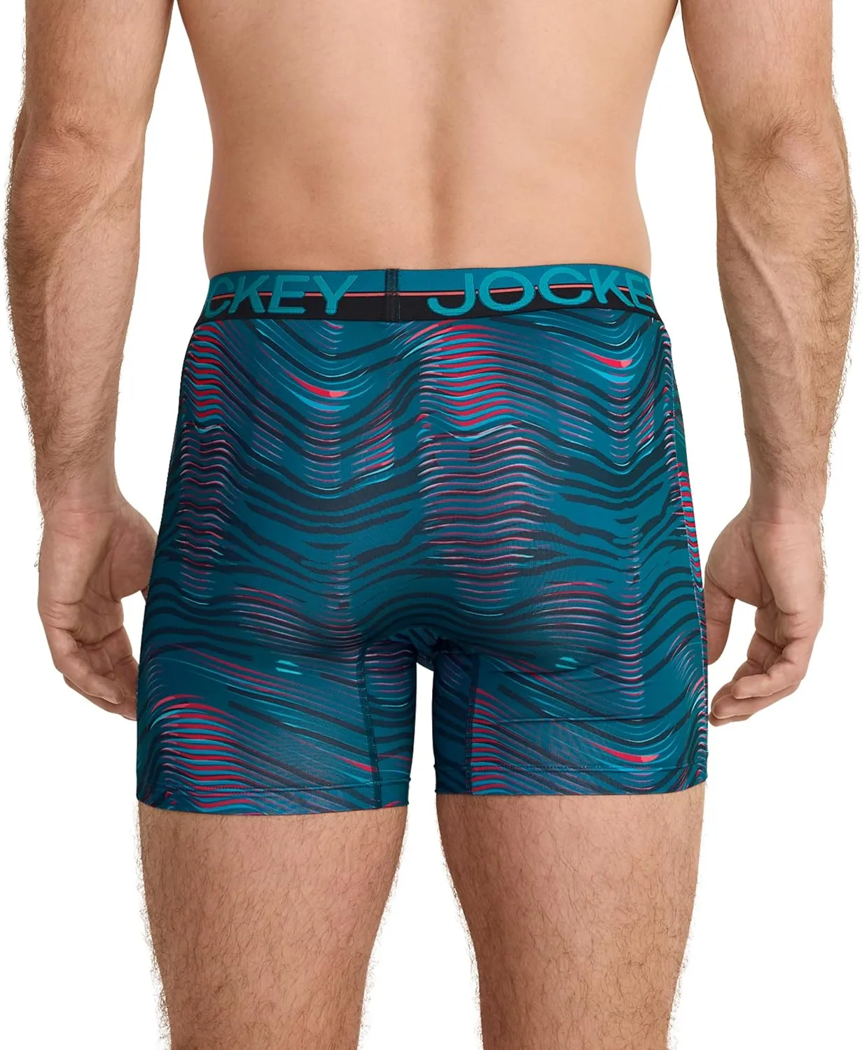 Jockey Men's Infinite Cool Microfiber Stretch 6" Boxer Brief - 3 Pack