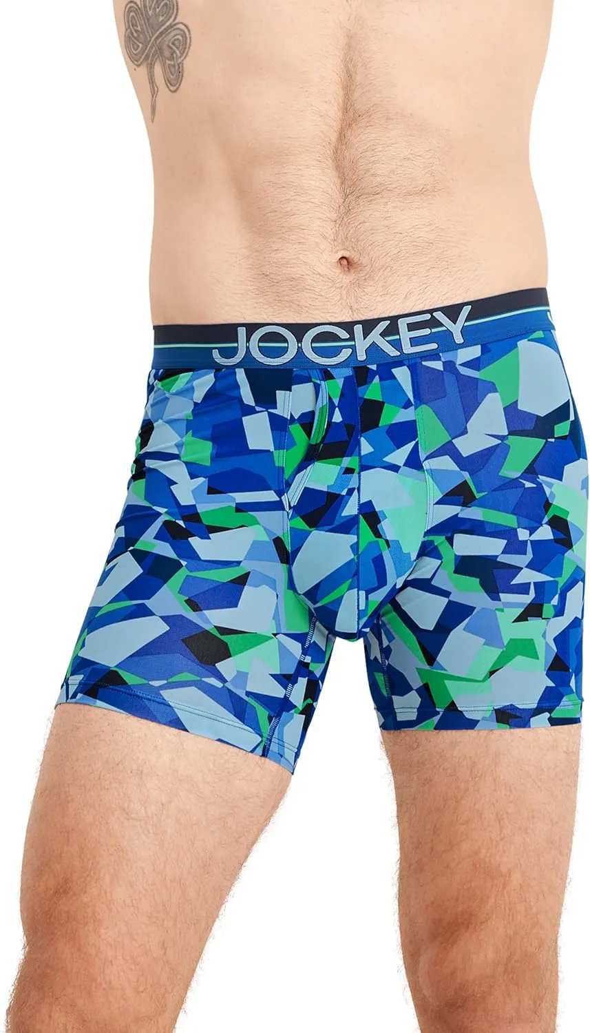 Jockey Men's Infinite Cool Microfiber Stretch 6" Boxer Brief - 3 Pack