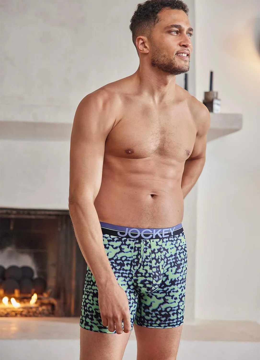 Jockey Men's Infinite Cool Microfiber Stretch 6" Boxer Brief - 3 Pack