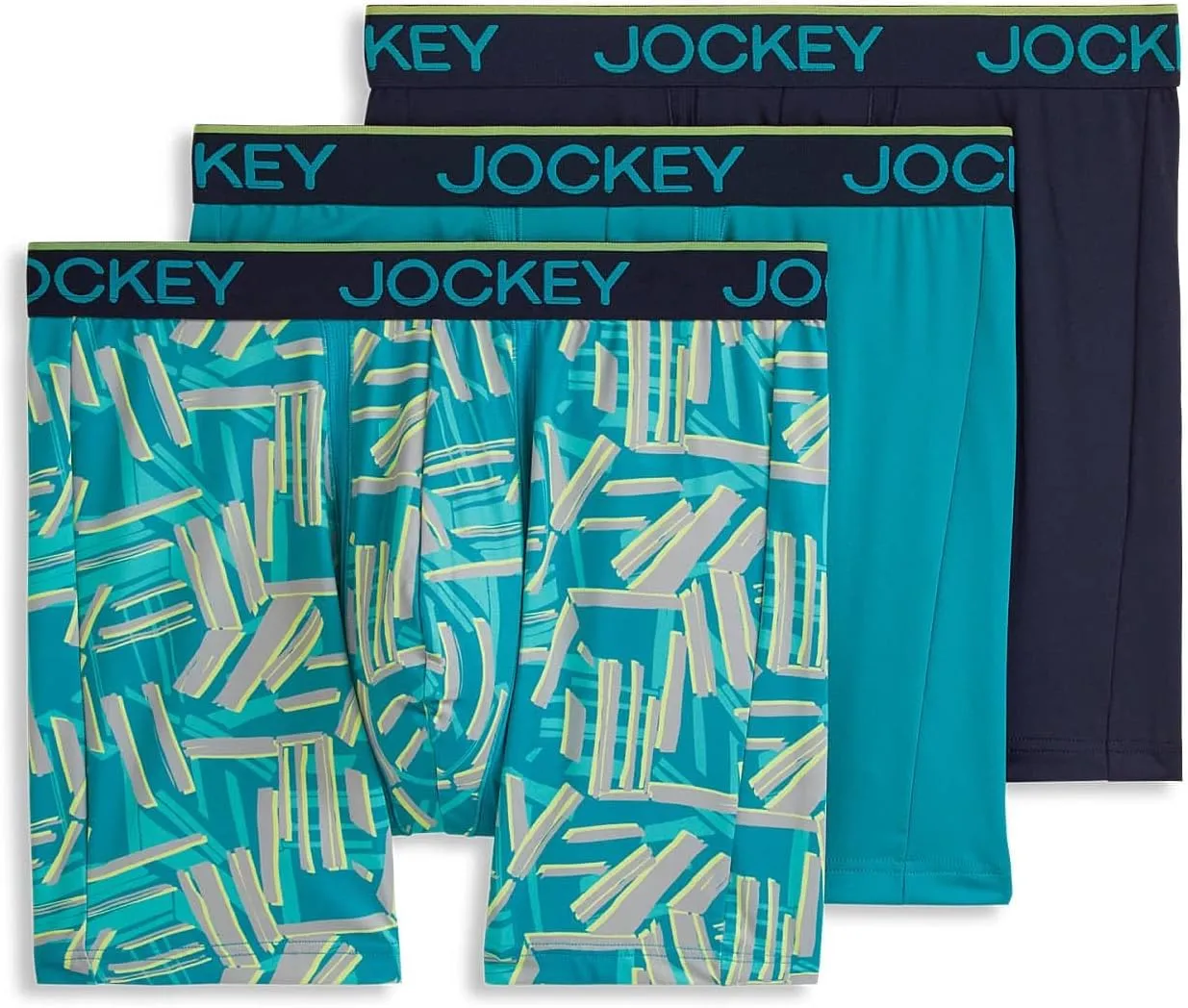 Jockey Men's Underwear Chafe Proof Pouch Microfiber 6" Boxer Brief - 3 Pack