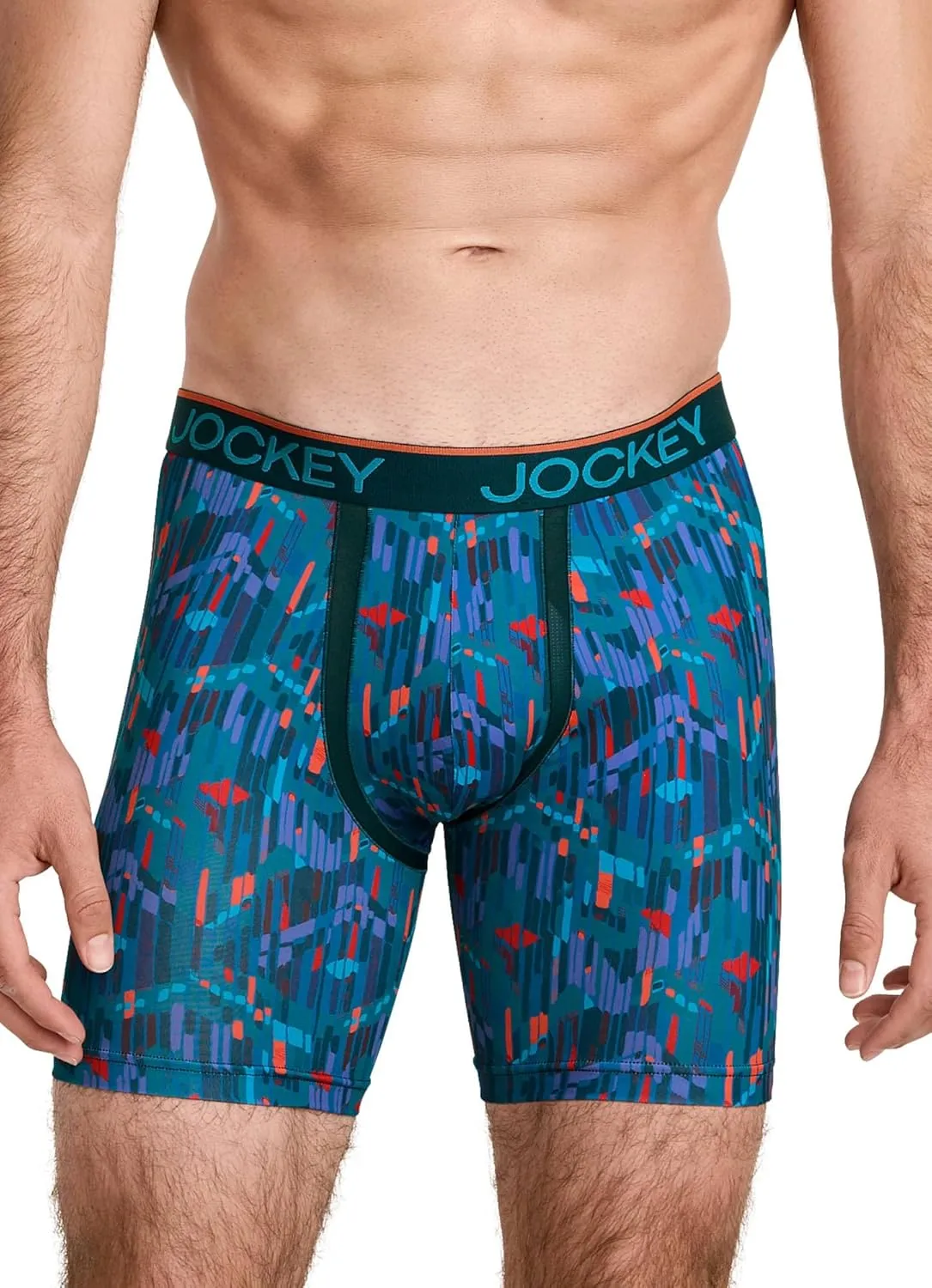 Jockey Men's Underwear Chafe Proof Pouch Microfiber 6" Boxer Brief - 3 Pack