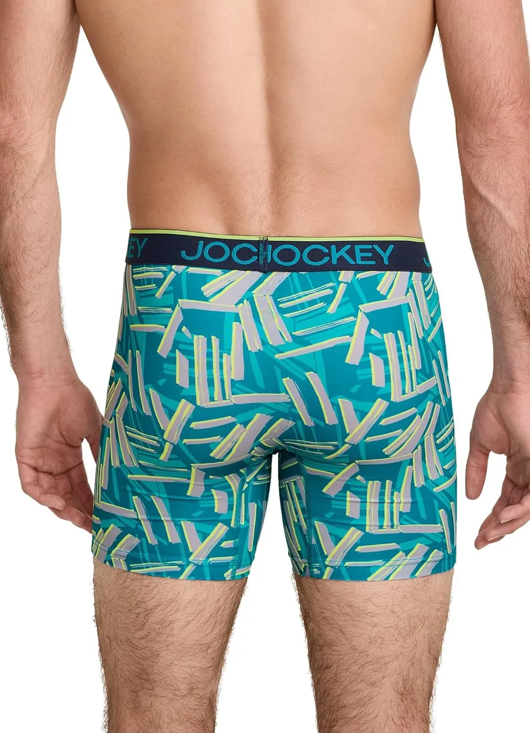 Jockey Men's Underwear Chafe Proof Pouch Microfiber 6" Boxer Brief - 3 Pack