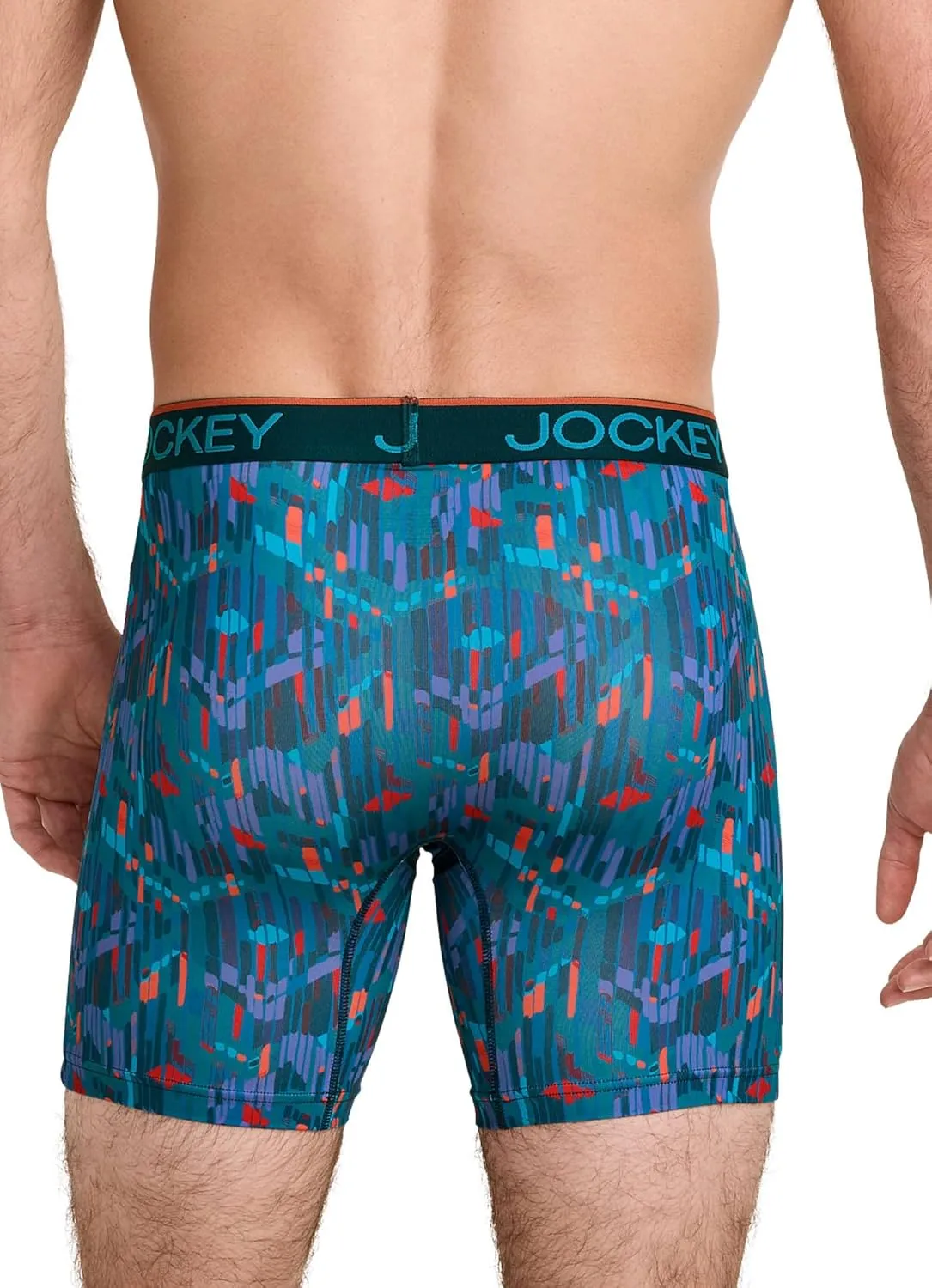 Jockey Men's Underwear Chafe Proof Pouch Microfiber 6" Boxer Brief - 3 Pack