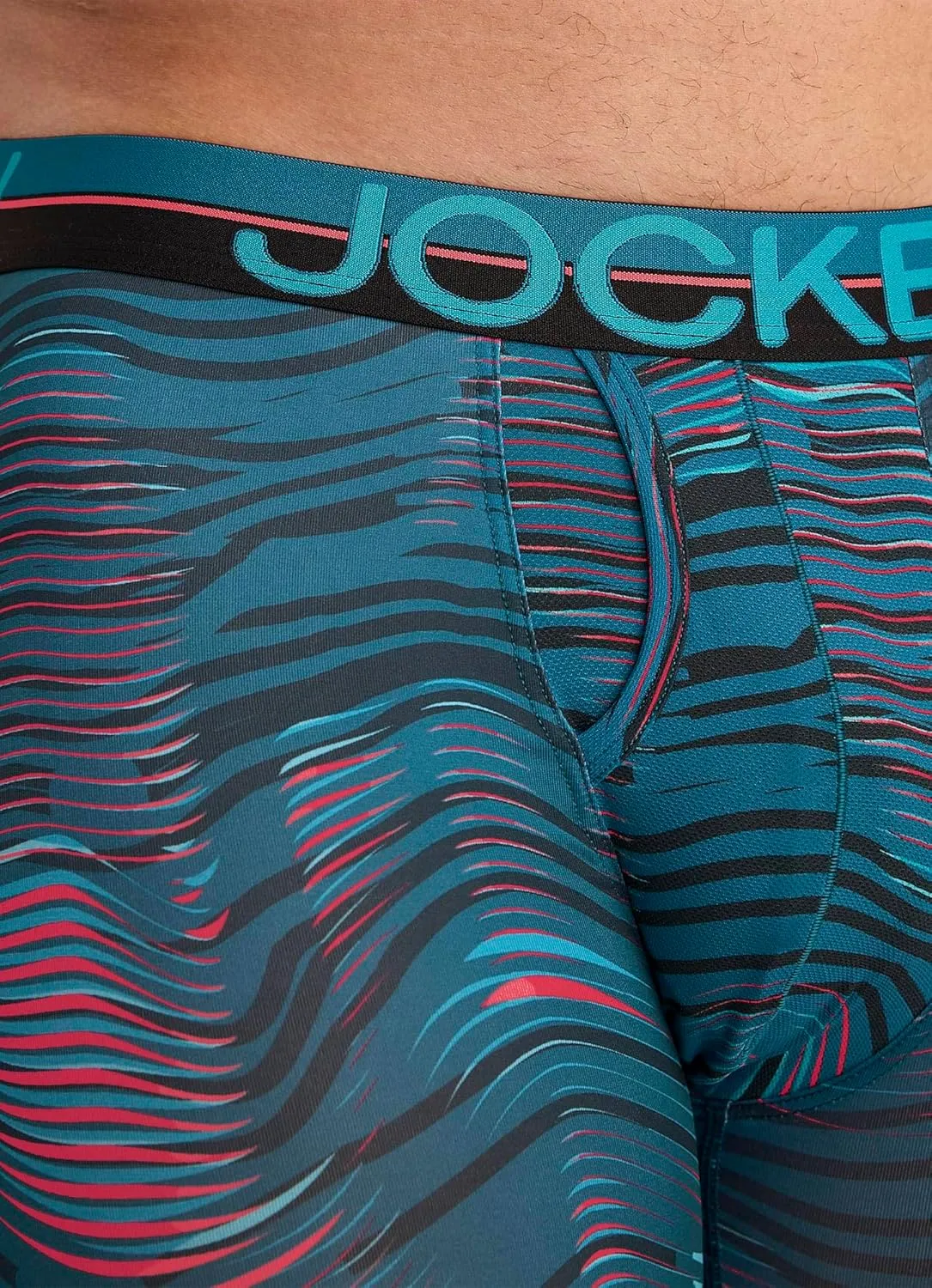 Jockey Men's Underwear Infinite Cool Microfiber Stretch 8" Long Leg Boxer Brief - 3 Pack