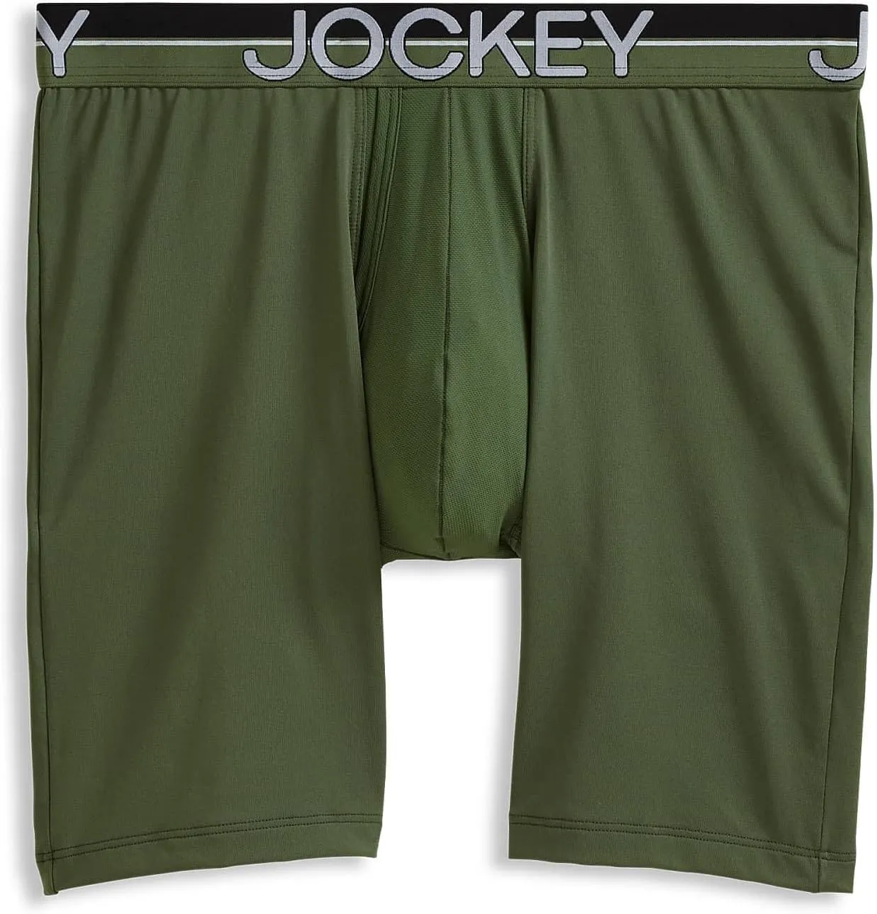 Jockey Men's Underwear Infinite Cool Microfiber Stretch 8" Long Leg Boxer Brief - 3 Pack