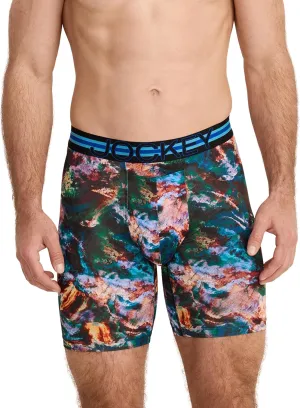 Jockey Men's Underwear Sport Stability Pouch Microfiber 9" Long Leg Boxer Brief