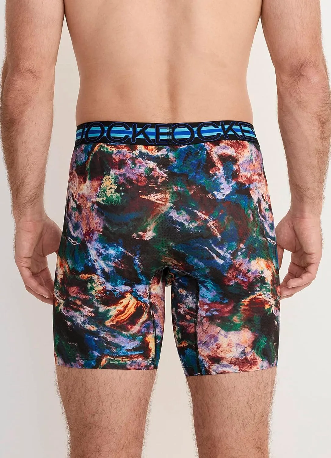 Jockey Men's Underwear Sport Stability Pouch Microfiber 9" Long Leg Boxer Brief