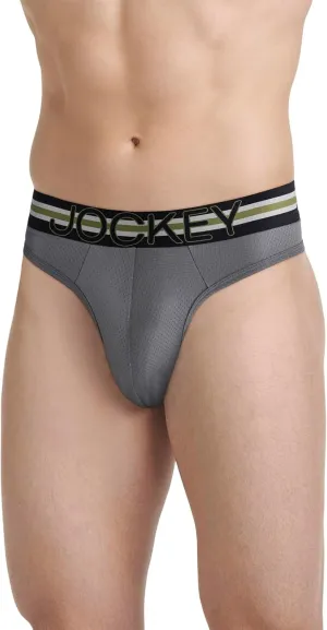 Jockey Men's Underwear Sport Stability Pouch Microfiber Thong